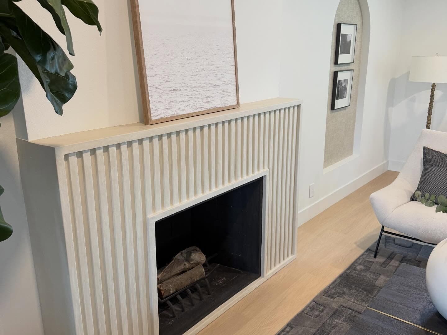 Interior remodel fireplace